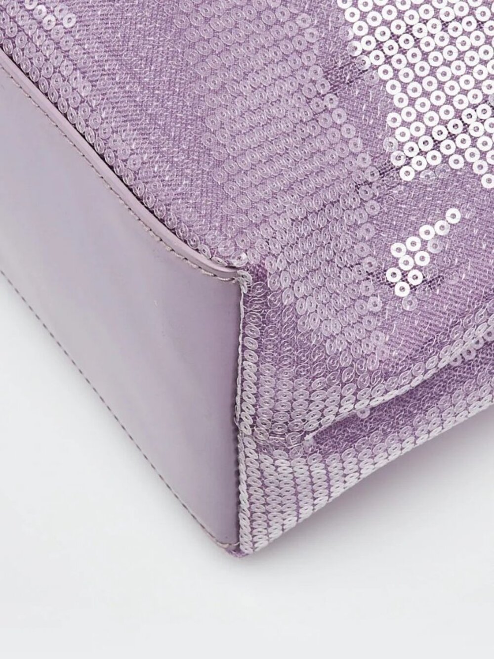 Prada Purple Sequin Mesh and Leather Tote Bag - Picture 6 of 9